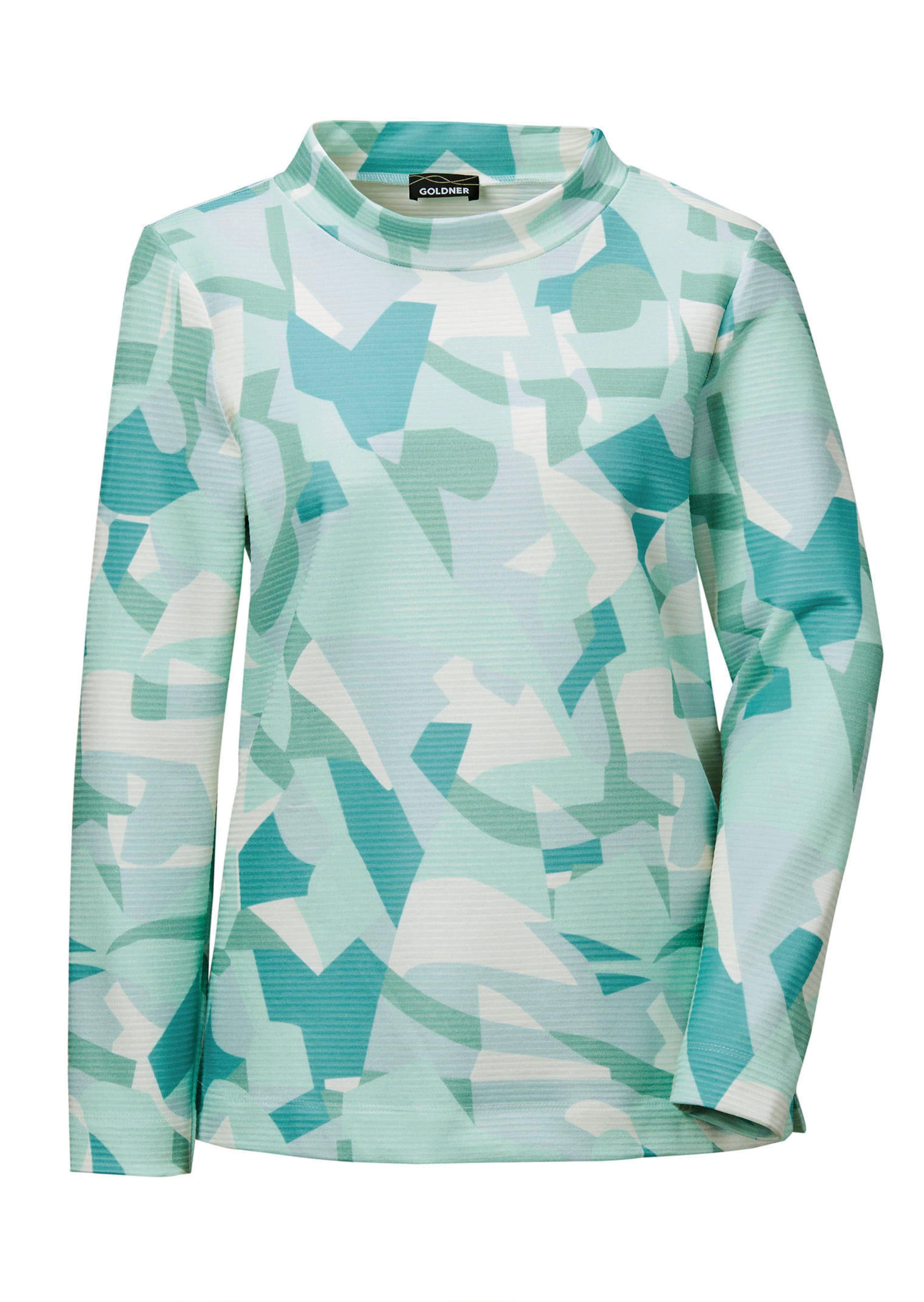 Sweatshirt met opstaande kraag en all-over dessin