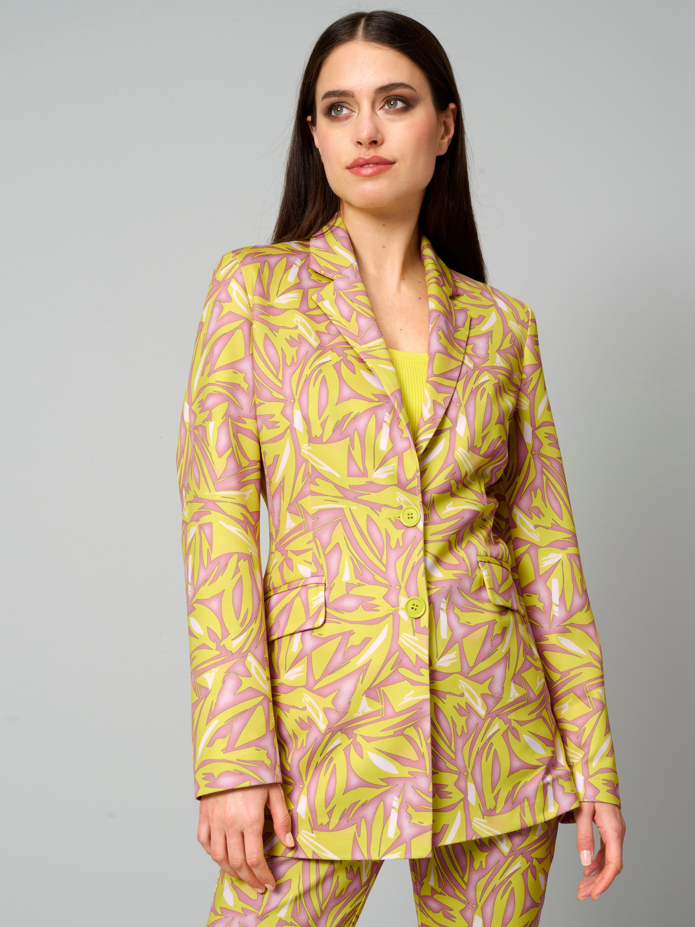 Blazer mit grafischem Print
