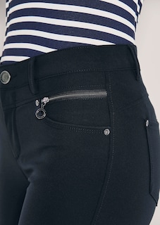 Stretch trousers with decorative zips thumbnail 6
