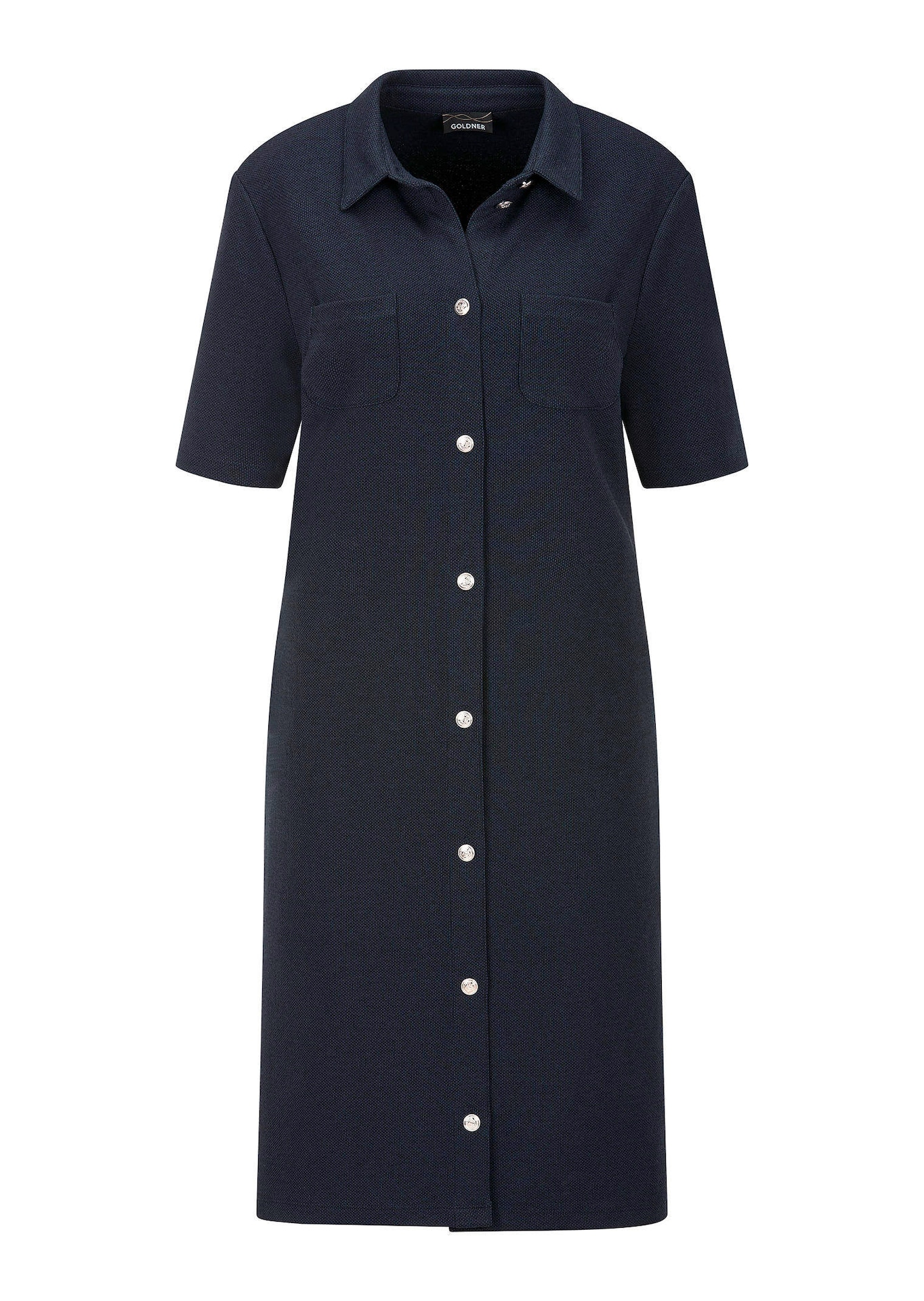 Maritimes Kleid aus Interlock Jersey