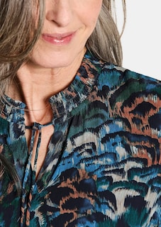 Gedessineerde blouse van chiffon thumbnail 5