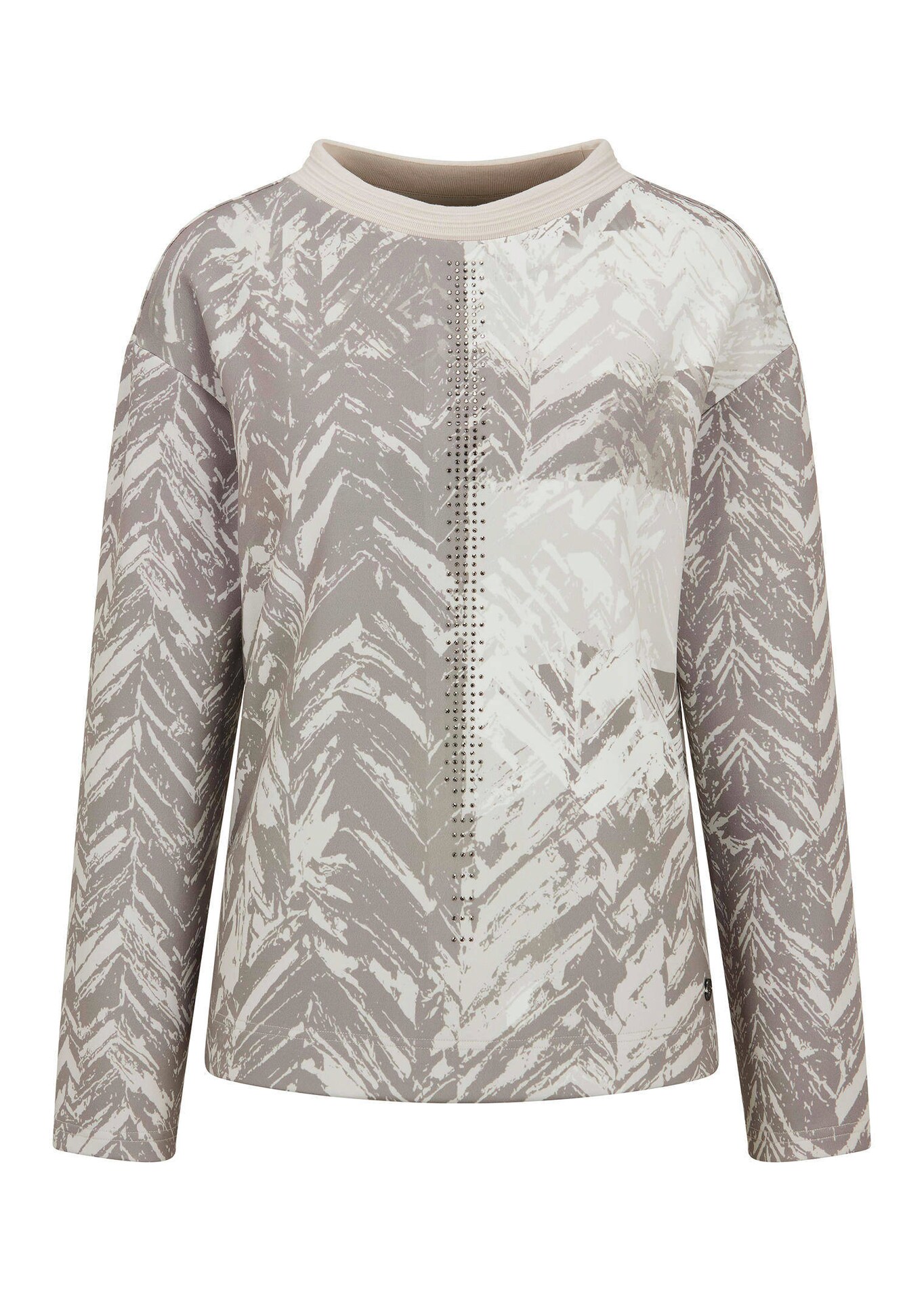 Sweatshirt mit Glitzersteinbordüre