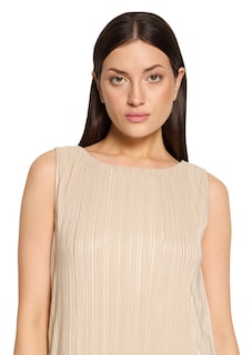 Goldschimmerndes Plisseekleid ohne Ärmel thumbnail 4