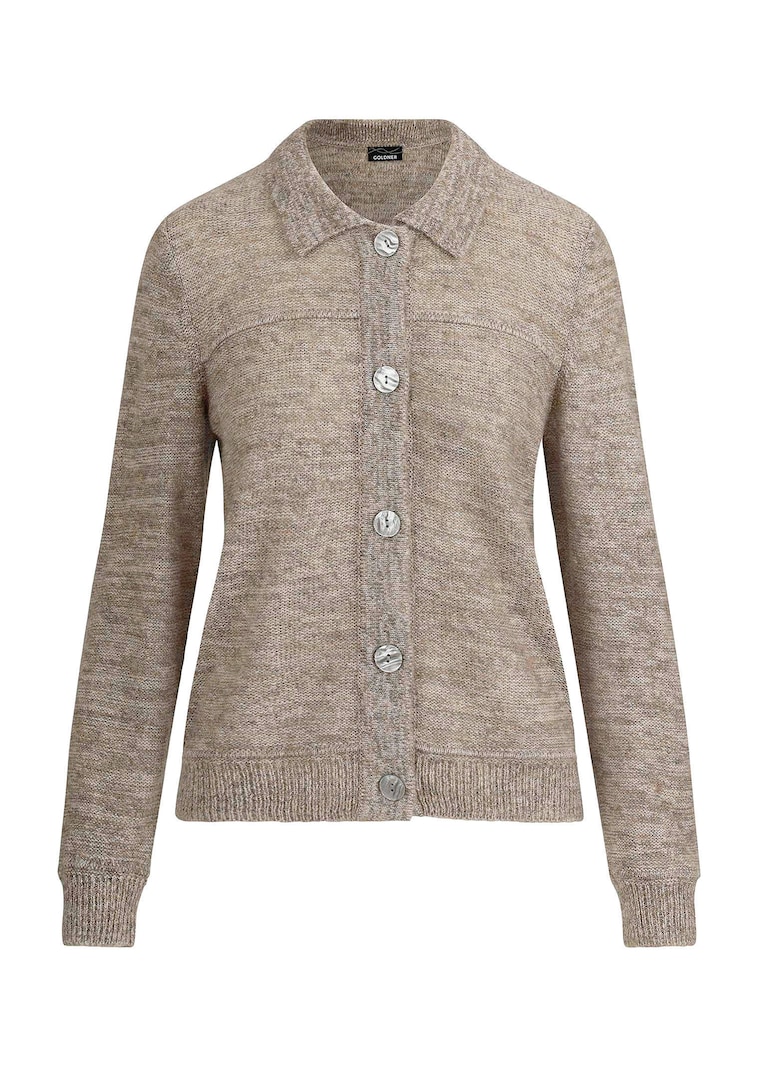 Flauschige Strickjacke mit Glitzereffekt