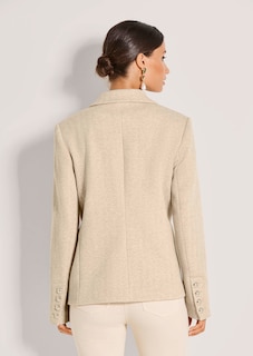 Zweireihiger Blazer aus Strukturjersey thumbnail 4