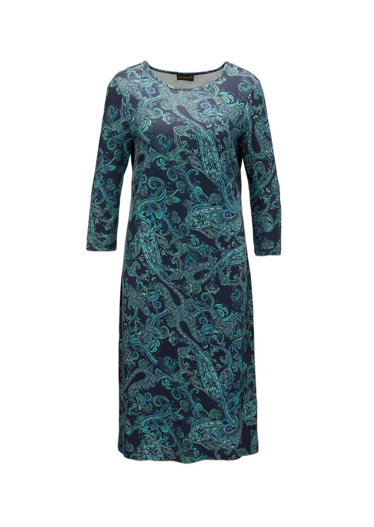 Elastisches Jerseykleid mit modischem Druck