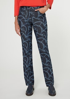 Bedruckte Jeans in gerader Form thumbnail 2