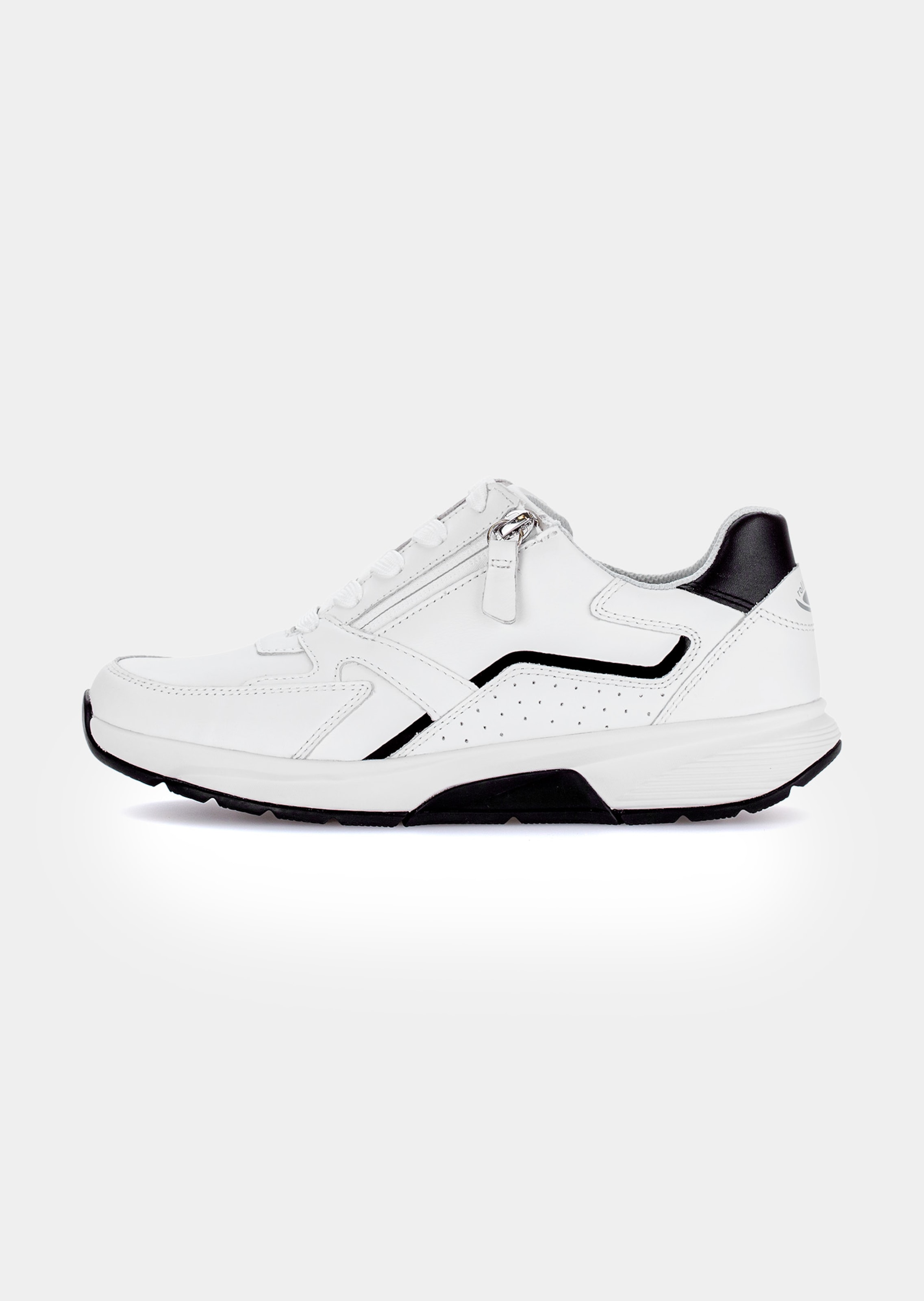 Leder-Sneaker mit Reissverschluss