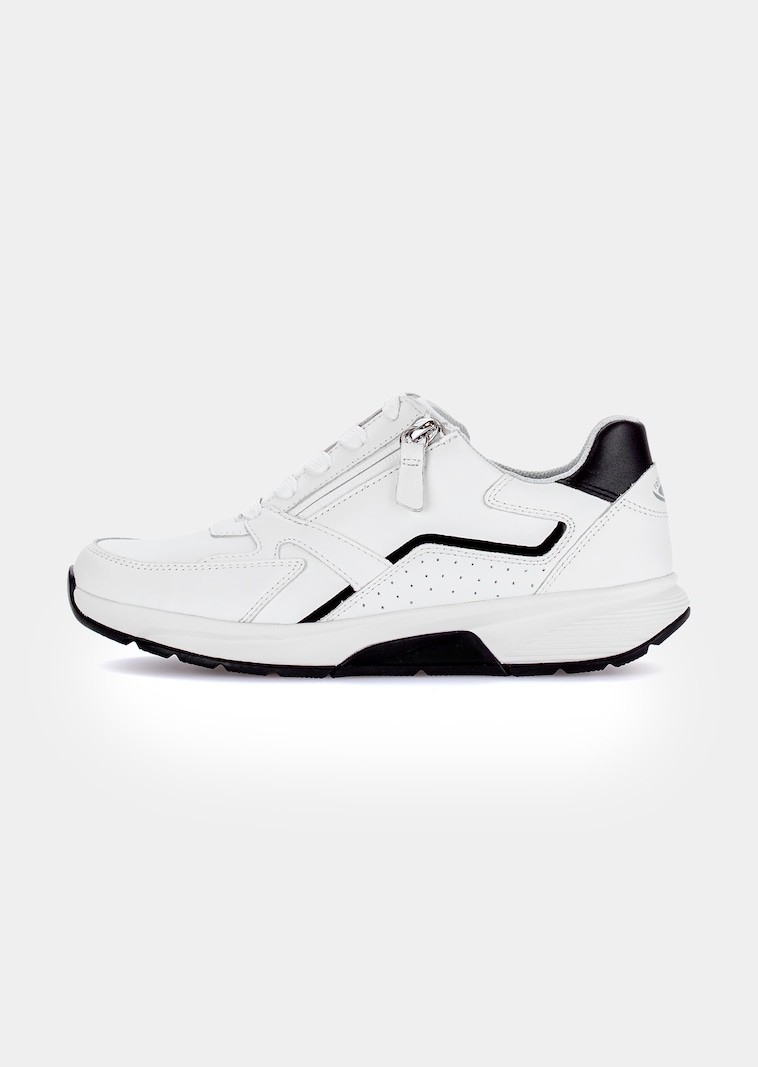 Leder-Sneaker mit Reissverschluss