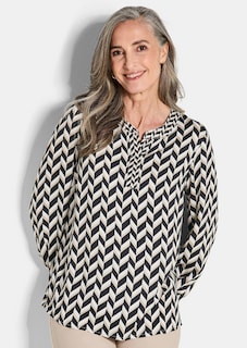 Blouse imprimée en satin de viscose thumbnail 1