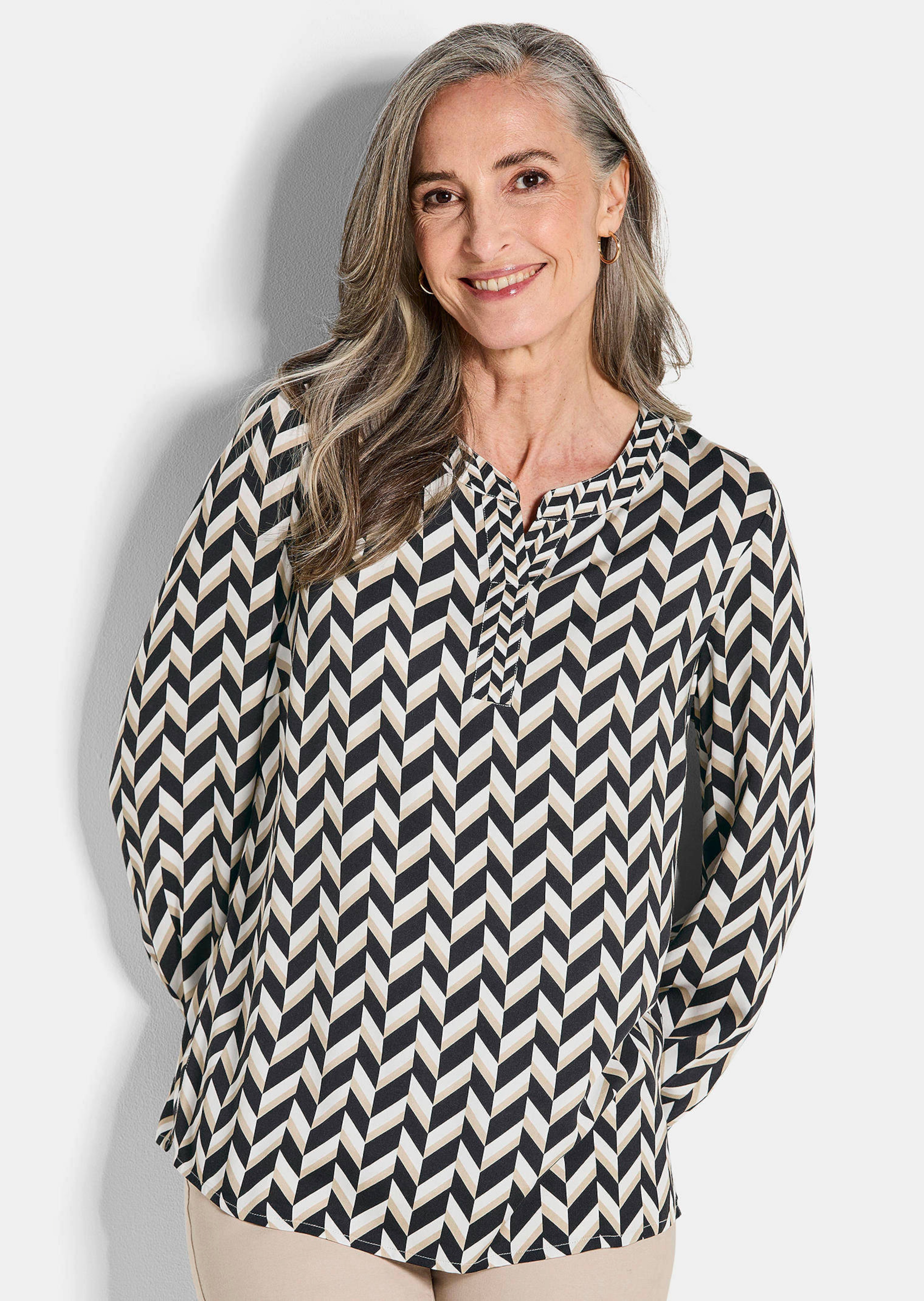 Blouse imprimée en satin de viscose