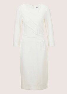 Schmales Jerseykleid mit 3/4-Ärmel und Zierbiesen thumbnail 7