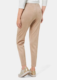 Moderne Leggings in trendigem Velourslederimitat thumbnail 3