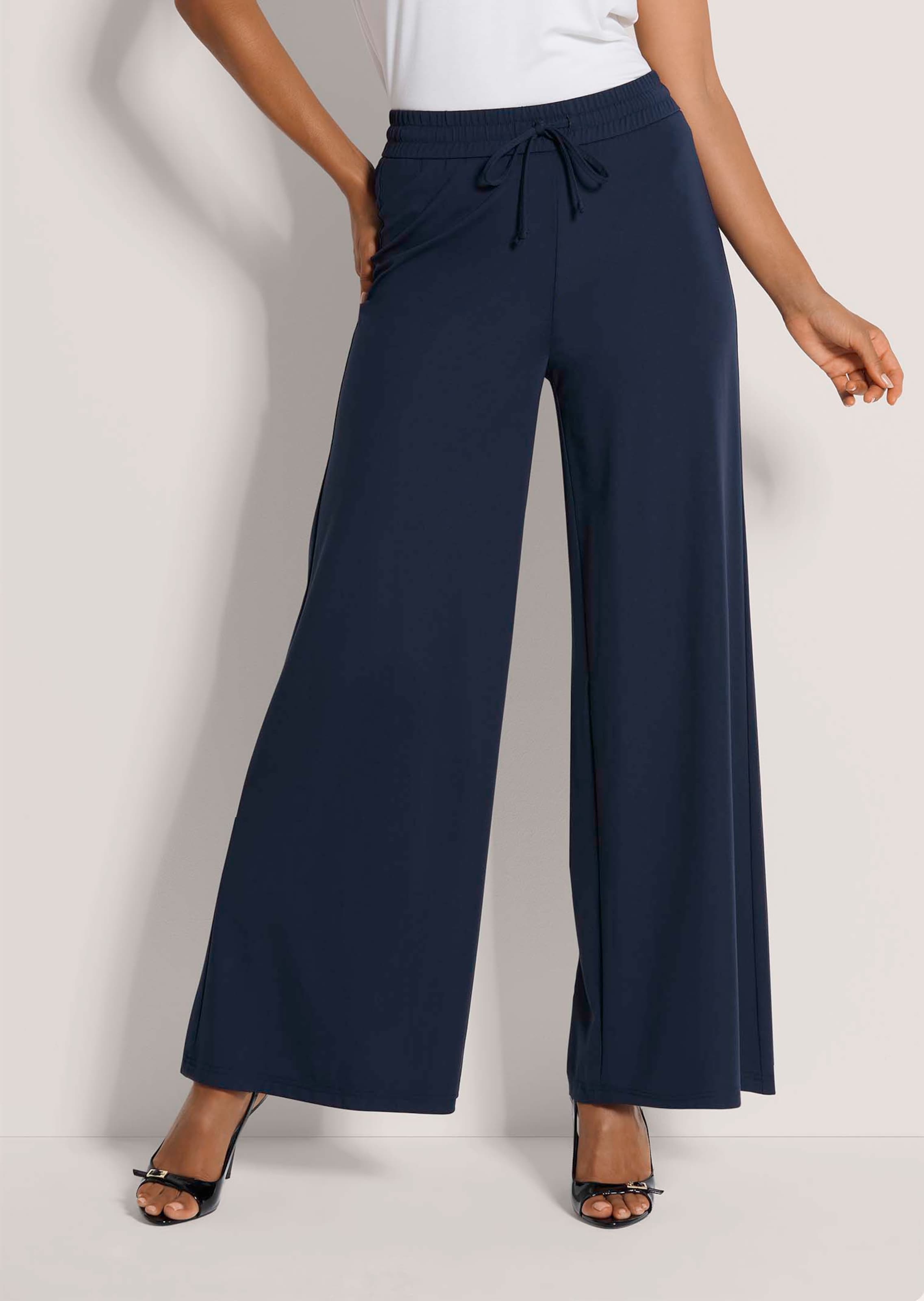 Lässige Jerseyhose mit weitem Bein