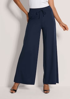 Lässige Jerseyhose mit weitem Bein thumbnail 1