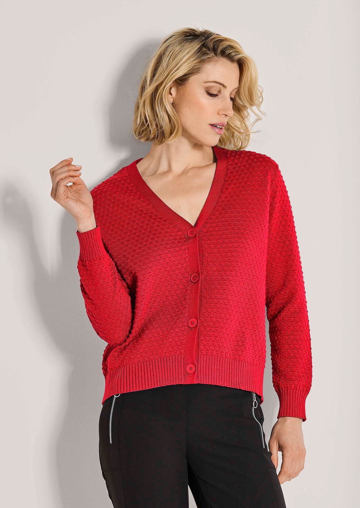 Strickjacke aus reiner Baumwolle