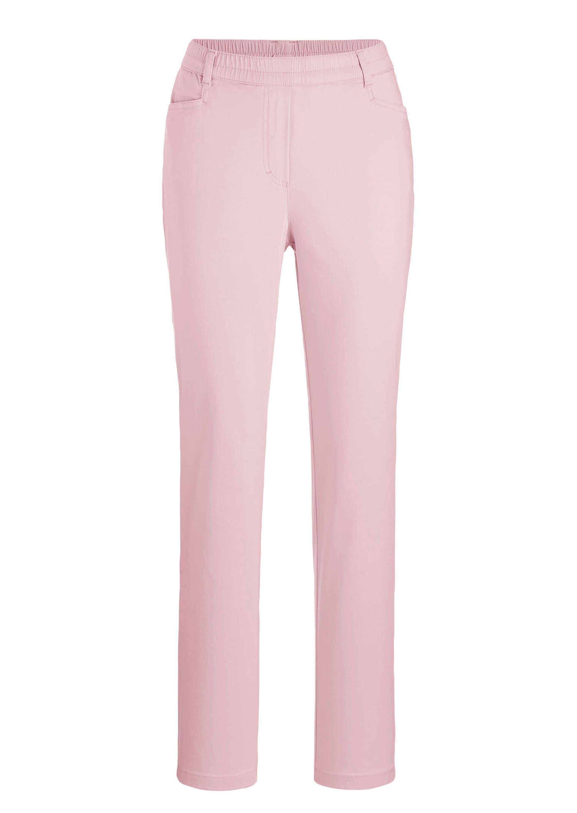Broek LOUISA met elastische tailleband, van katoen-satijn