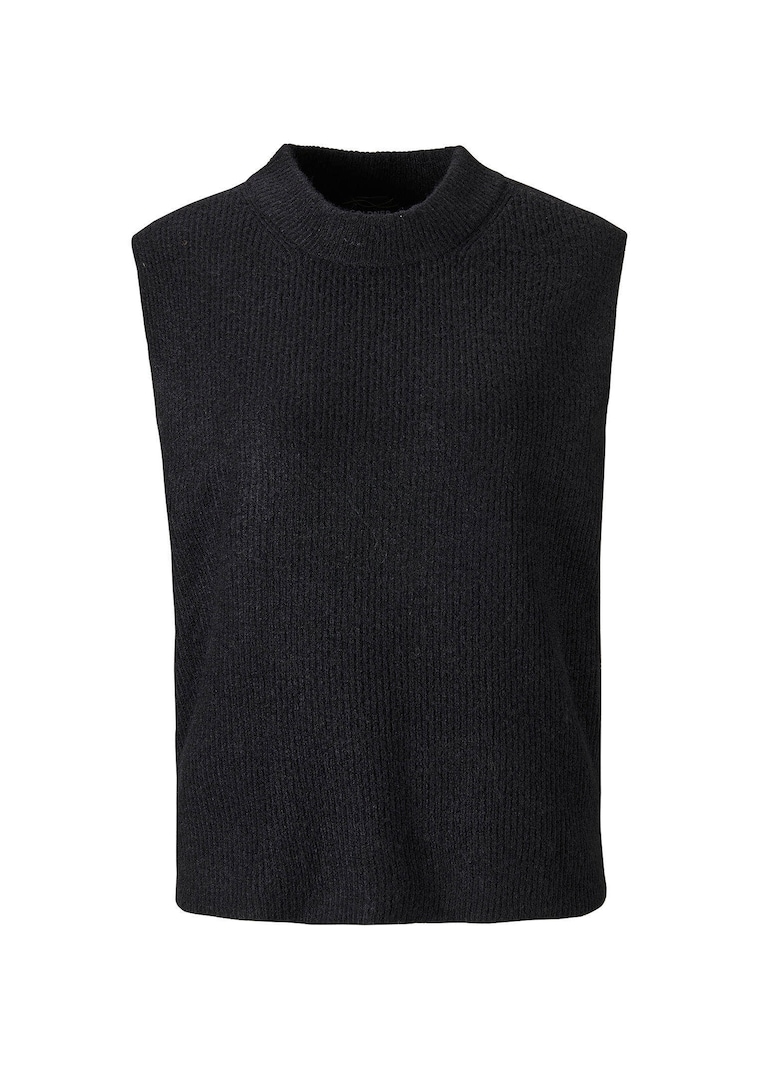 Ribpullover met opstaande kraag