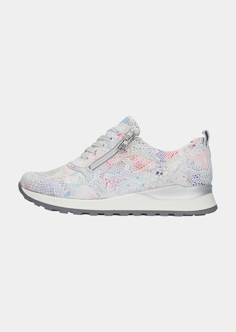Sneakers avec imprimé féminin effet métallisé