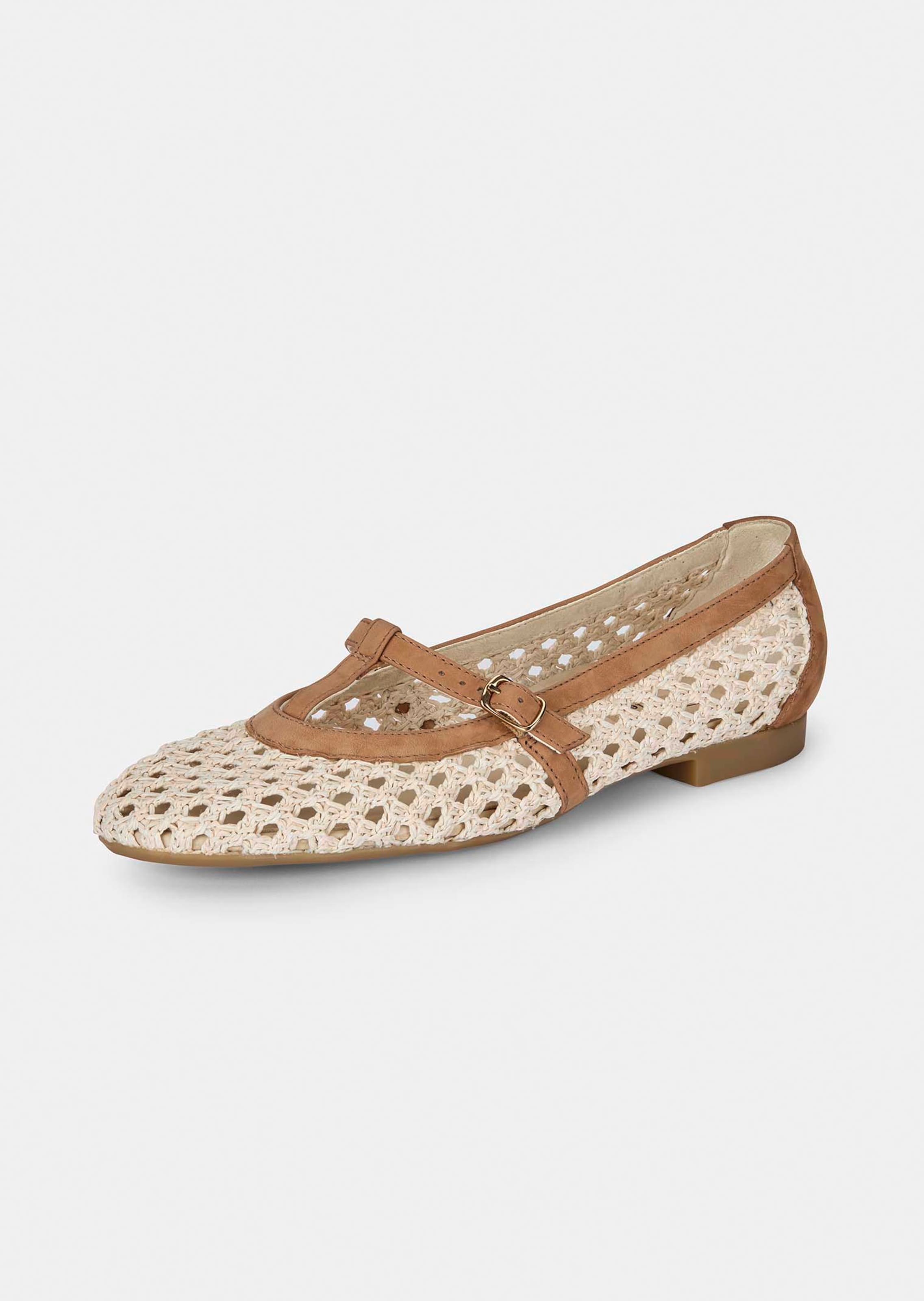 Geflochtene Ballerina mit Riemen