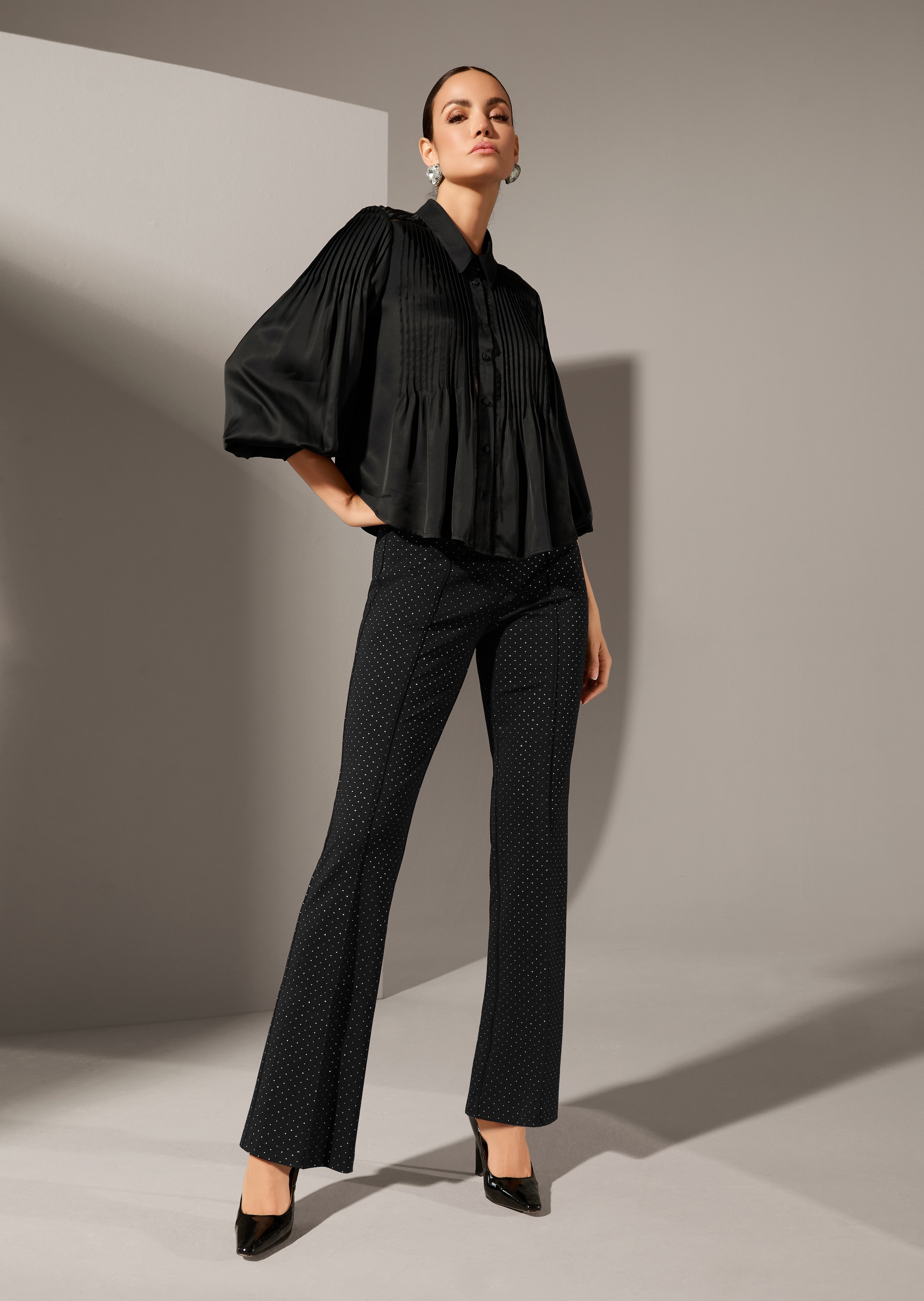 Jersey-Hose mit feinem Glanz