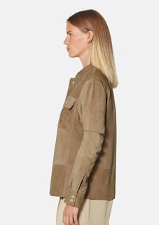Veste en cuir velours de chèvre thumbnail 5