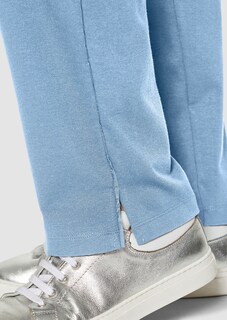 Lounge trousers with elegant satin stripes thumbnail 6