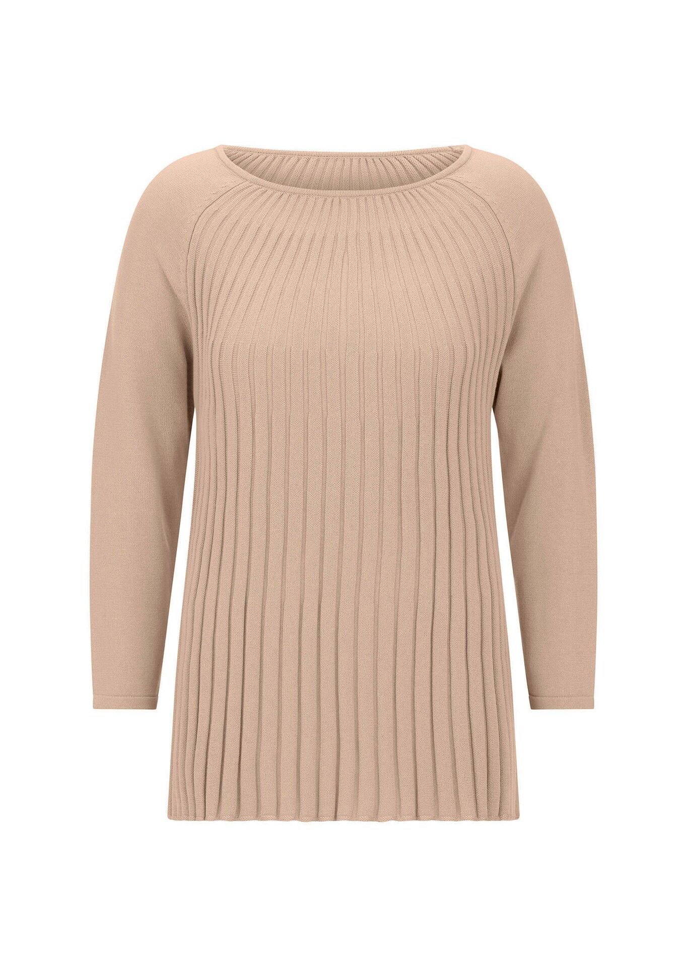 Strickpullover mit Baumwolle in A-Linie