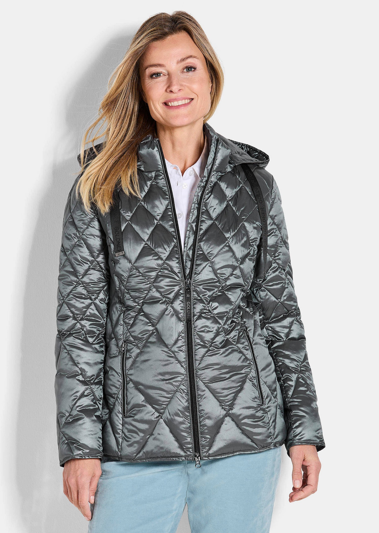 Steppjacke mit Rautenmuster