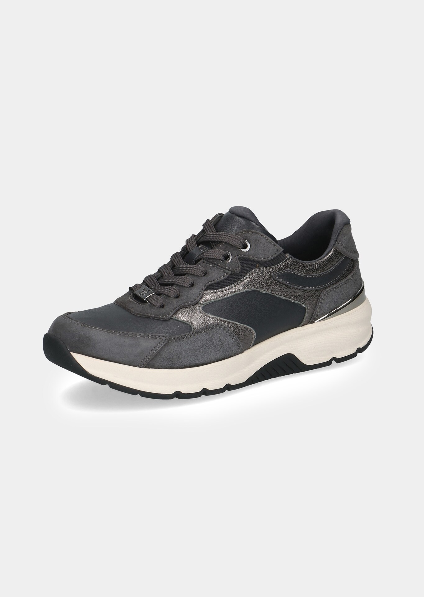 Sneakers van suède en glad leer, met demping