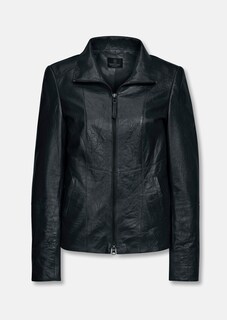 Veste en cuir nappa avec parties structurées thumbnail 7