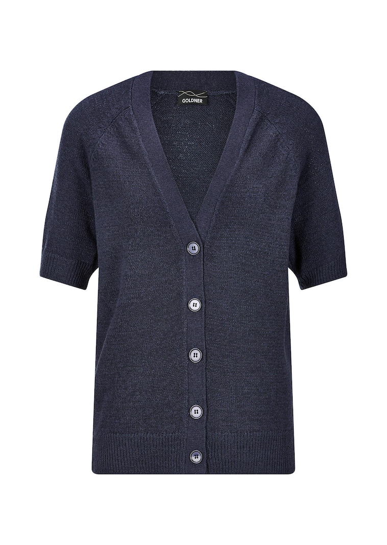 Strickjacke aus kühlem Bändchengarn