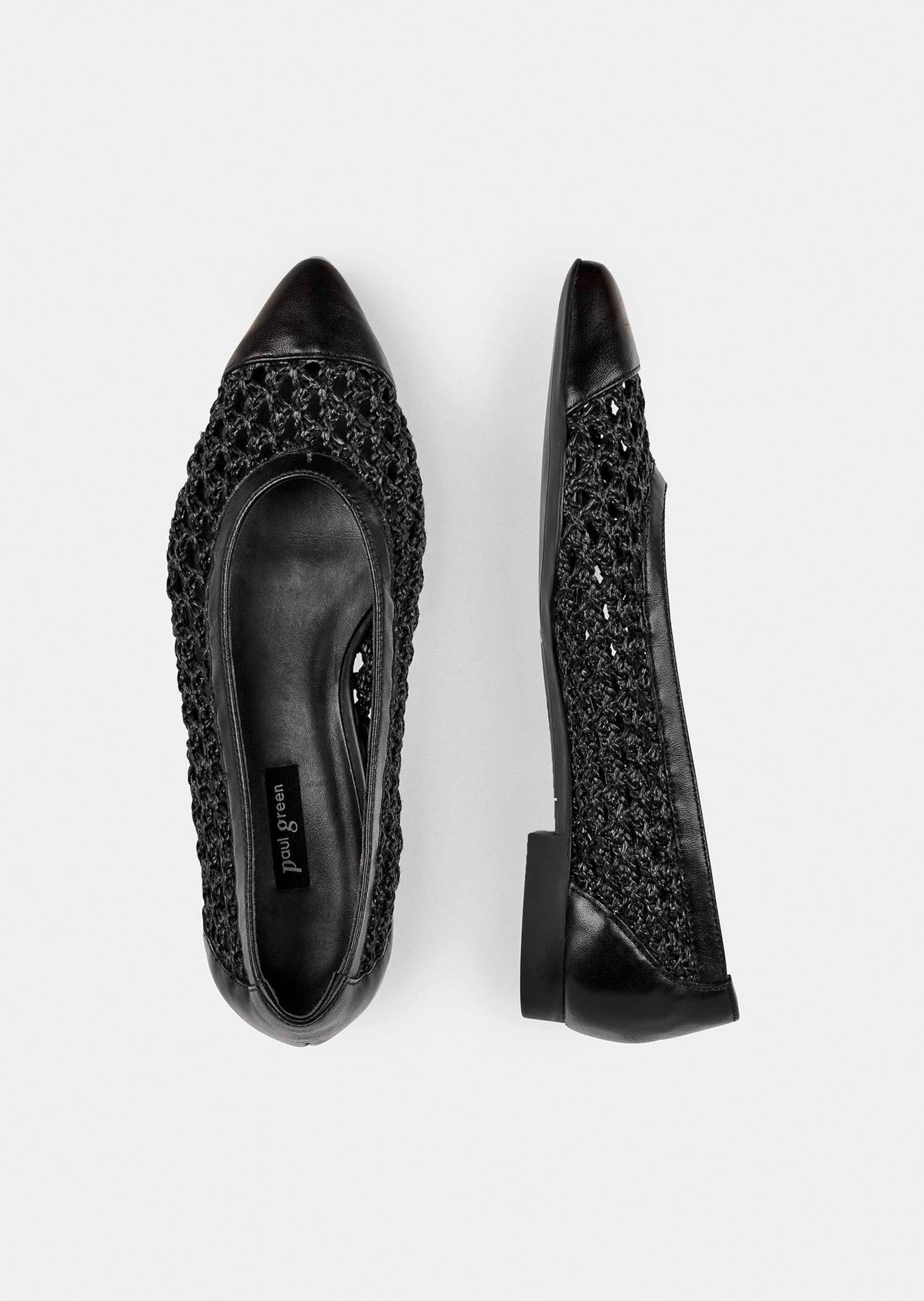 Geflochtene Ballerinas mit Spitze aus Leder thumbnail 2