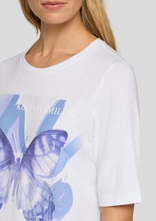 T-shirt avec motif de papillons ornées de pierres scintillantes thumbnail 5