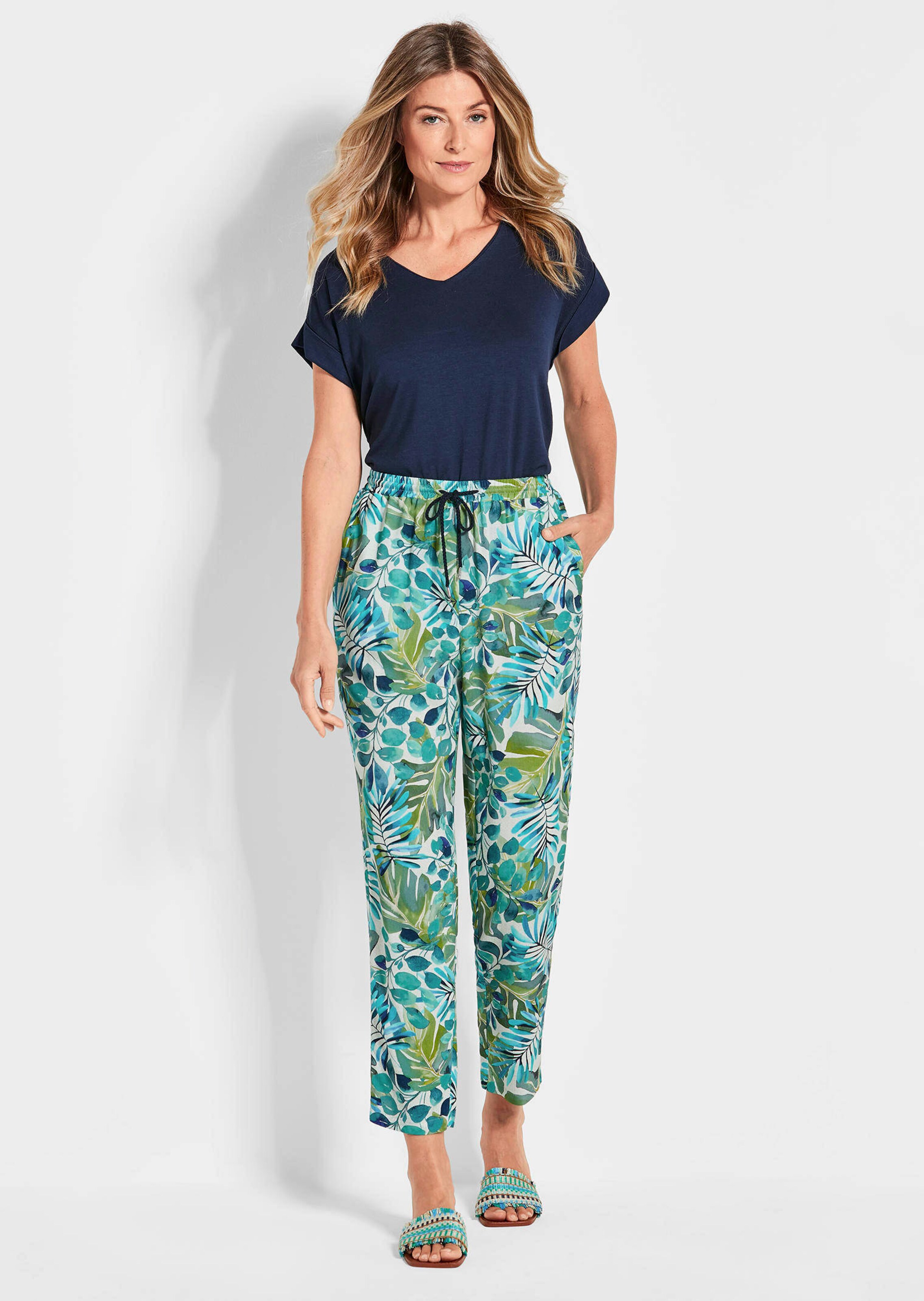 Druckhose SARA in Blätterprint thumbnail 2