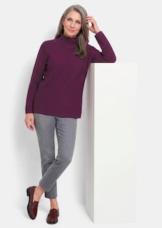 Feiner Strickpullover mit Stehkragen thumbnail 4