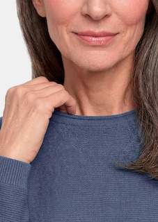 Feiner Strickpullover mit U-Boot-Ausschnitt thumbnail 5