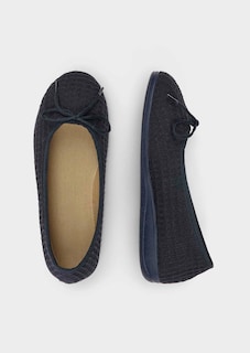 Pantoufles ballerines en coton thumbnail 2