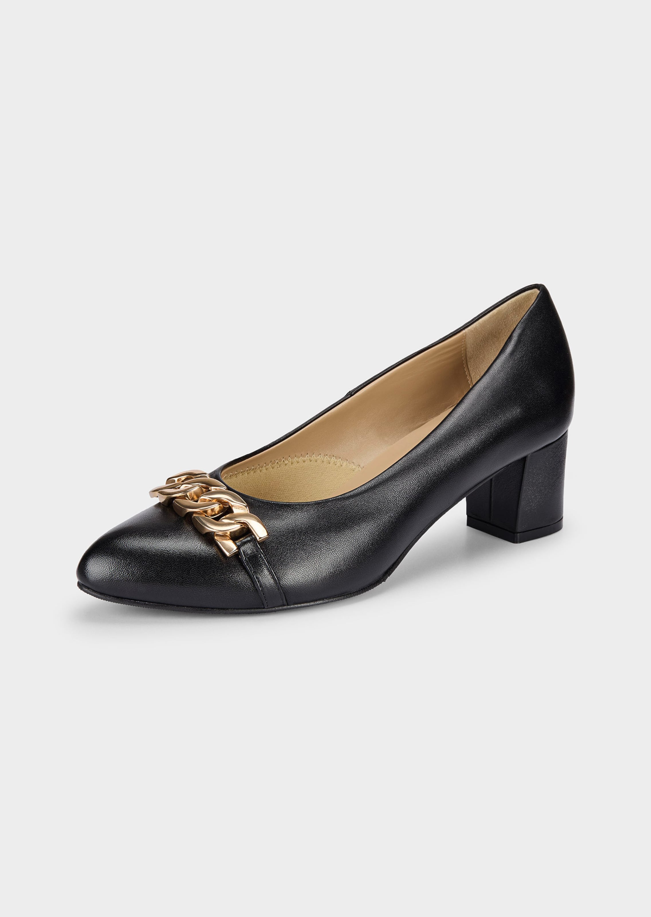 Pumps aus echtem Leder in Komfort-Weite