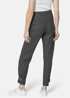 Konische Stretch-Hose mit Saumriegeln thumbnail 4