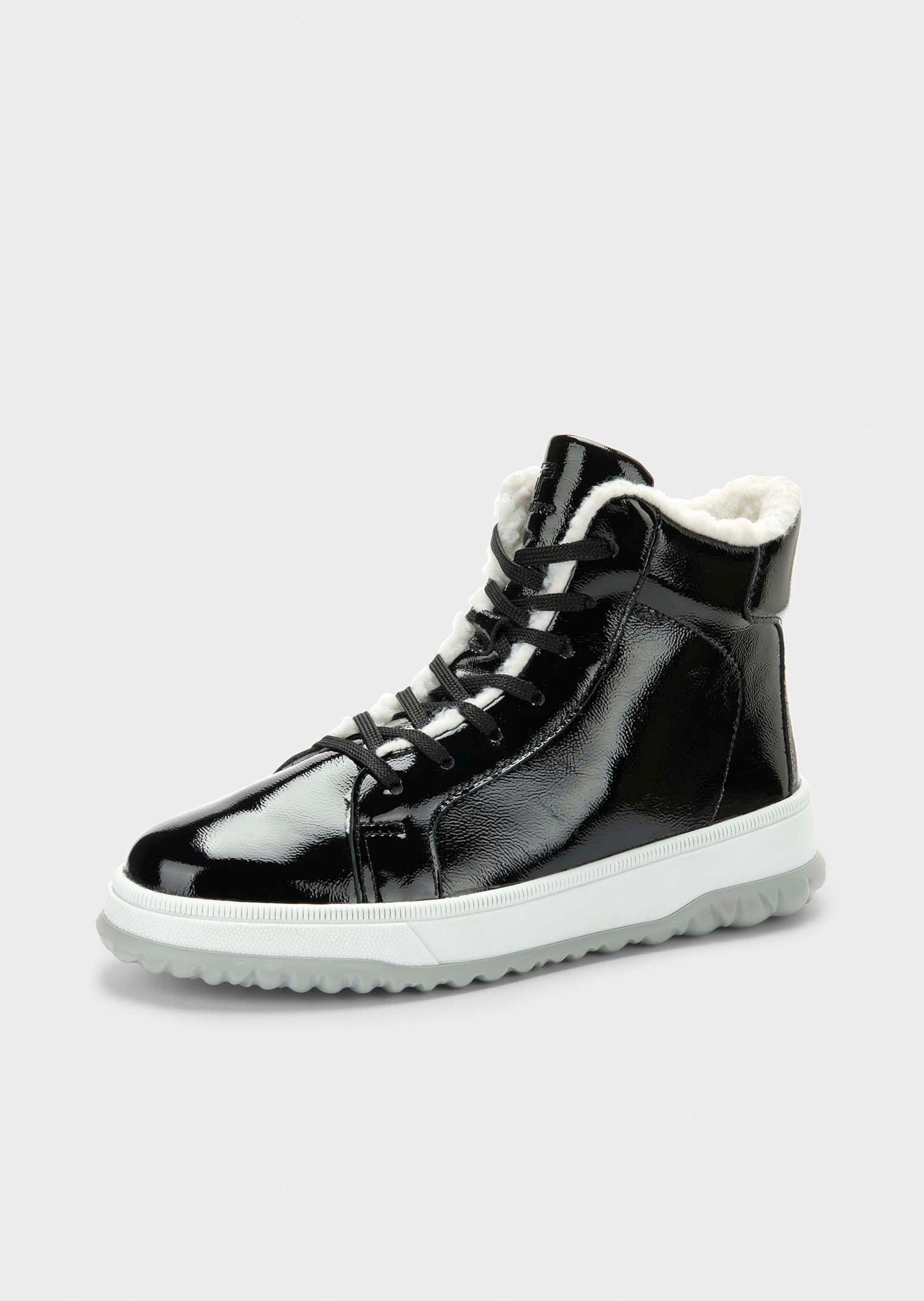 Bottines en cuir verni