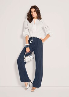 Rundhals-Bluse mit Spitze thumbnail 5