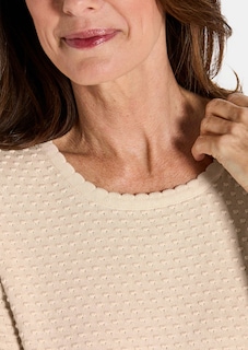 Halbarm-Pullover mit Pünktchenmuster thumbnail 5