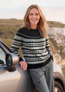 Norwegerpullover mit glitzerndem Lurex thumbnail 7