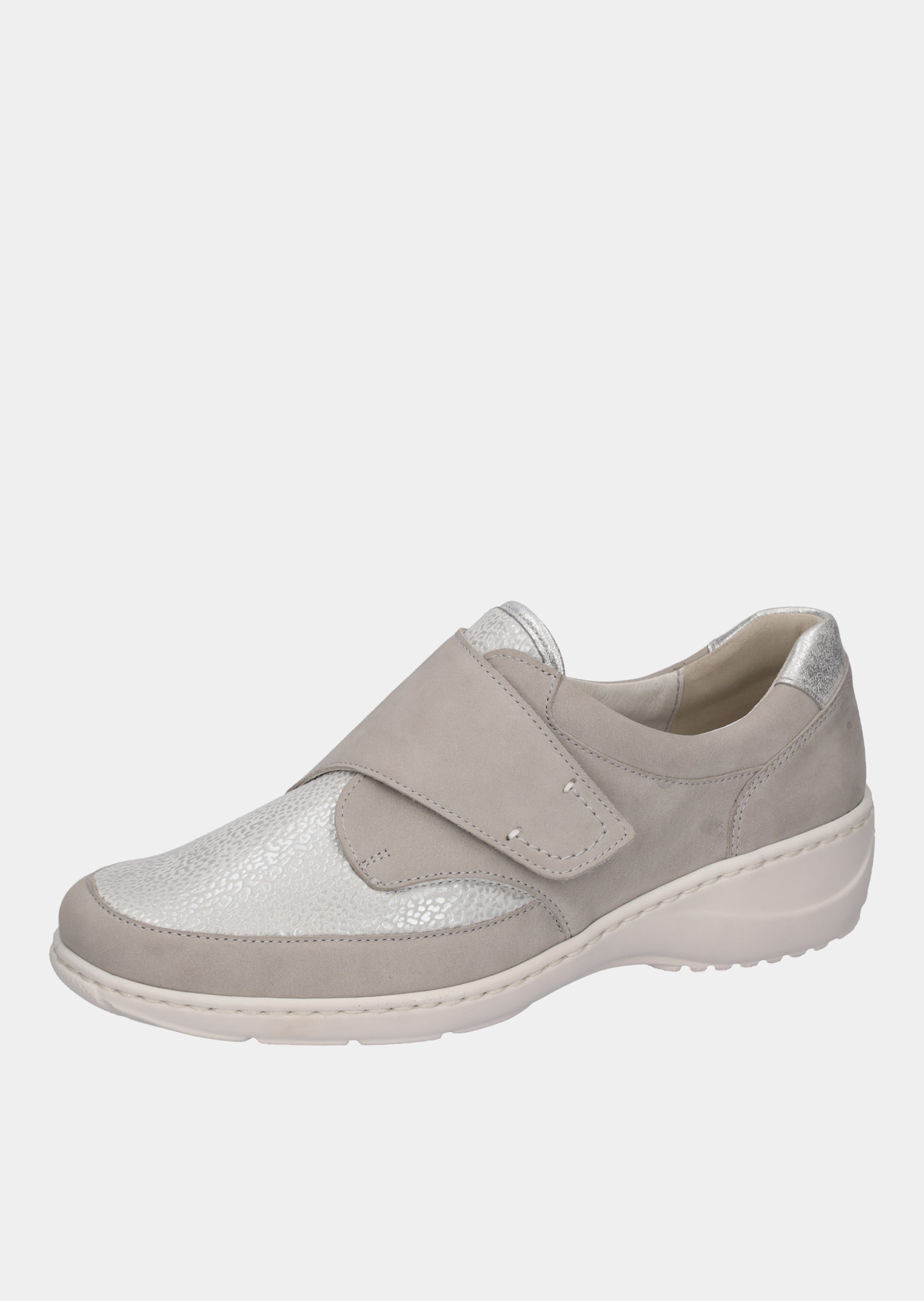 Slipper aus Leder und Textil