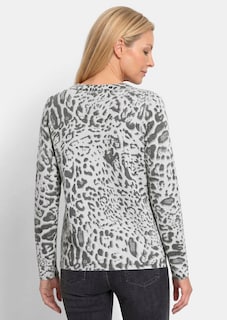 Gedessineerde pullover van kasjmier thumbnail 3