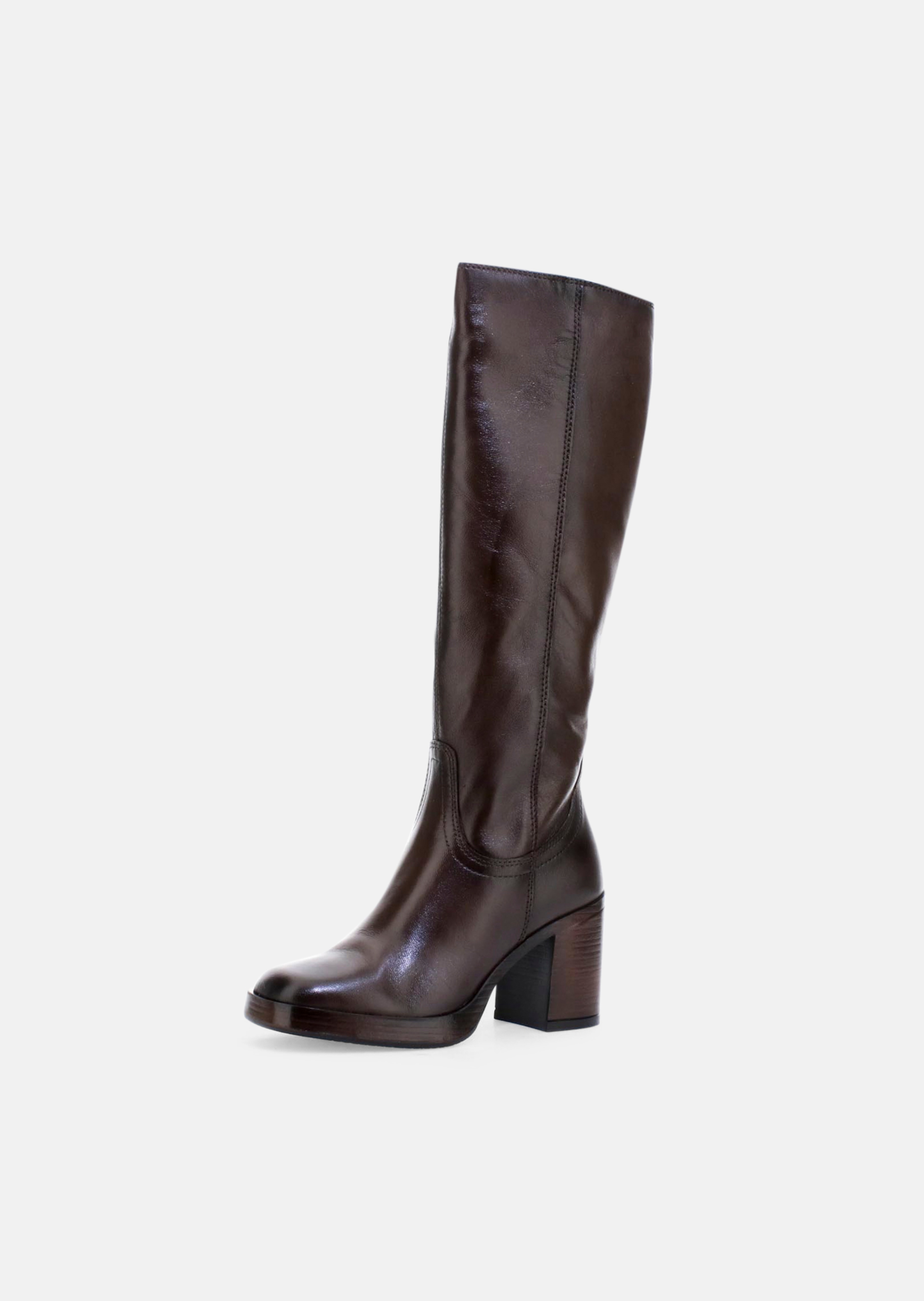 Stiefel aus Leder mit Plateausohle