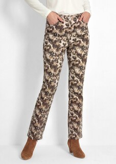 Pantalon LOUISA effet jean avec motif de feuilles thumbnail 1