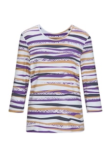 T-shirt en viscose aux rayures variées thumbnail 6