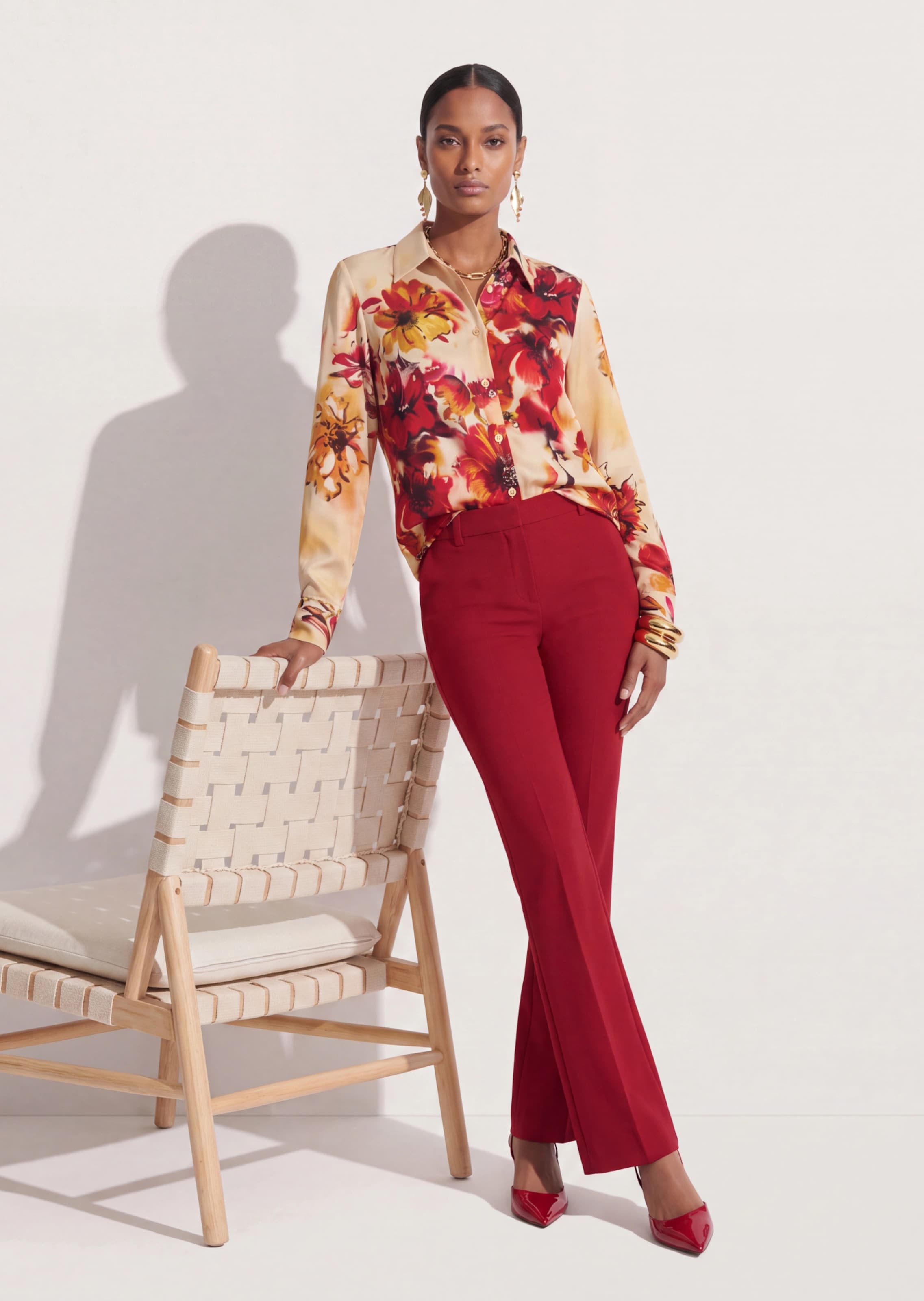 Bluse mit floralem Muster